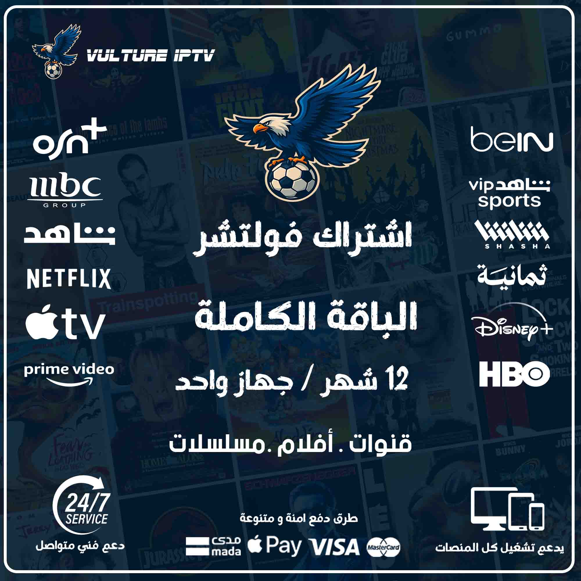 اشتراك فولتشر 12 شهر - Vulture TV 1 اشتراك فولتشر 12 شهر - Vulture TV